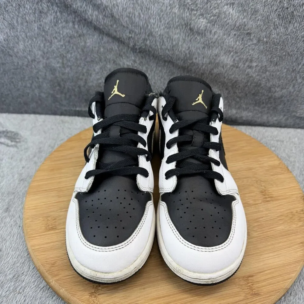 Nike Air Jordan 1 Low Shoes Boys Size 7Y White Sneakers 553560-172 No Insoles